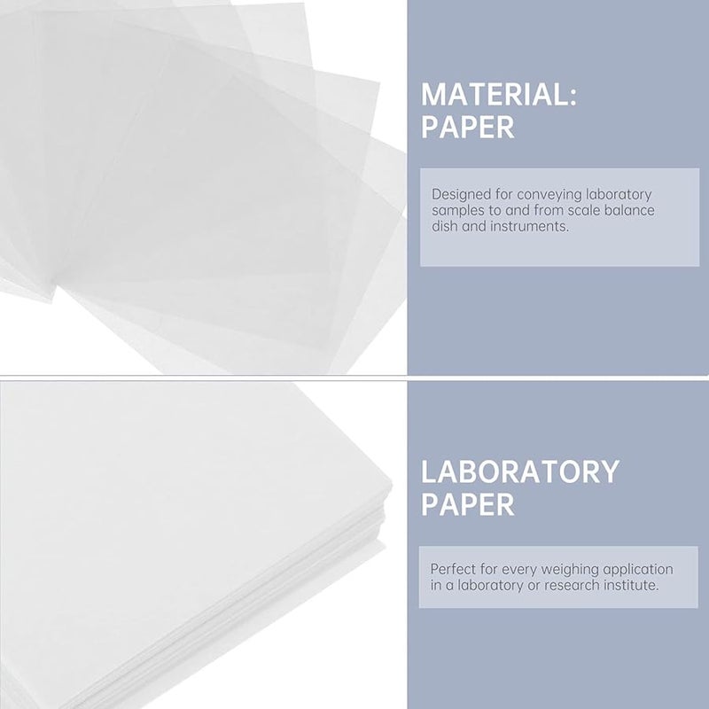 Laboratory Weighing Paper Sheets 90x90mm 500 Sheets High Gloss for Scale Measurement - Image 3